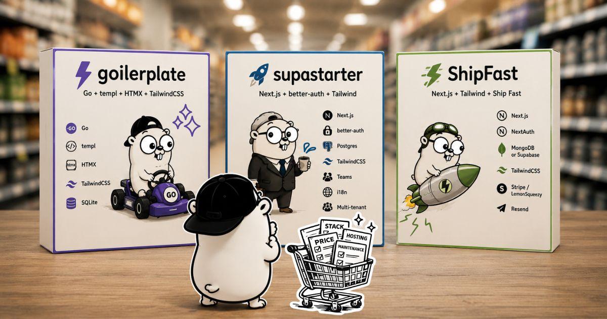 goilerplate vs supastarter vs ShipFast: an honest 2026 comparison